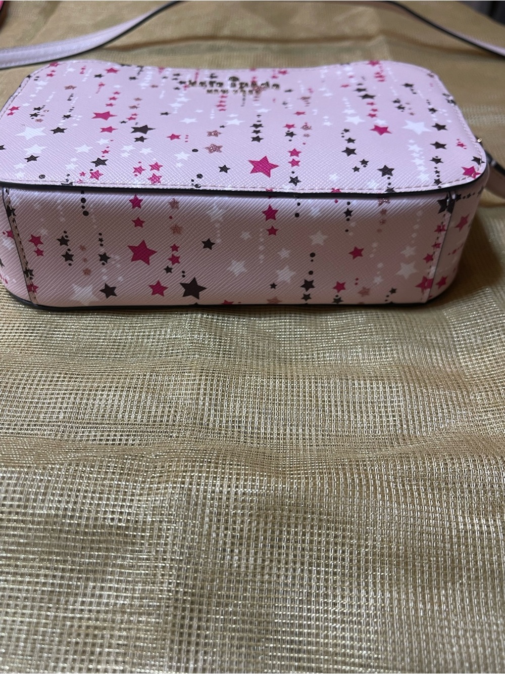 kate spade pink star-pattern crossbody bag with black accents - Picture 4 of 5
